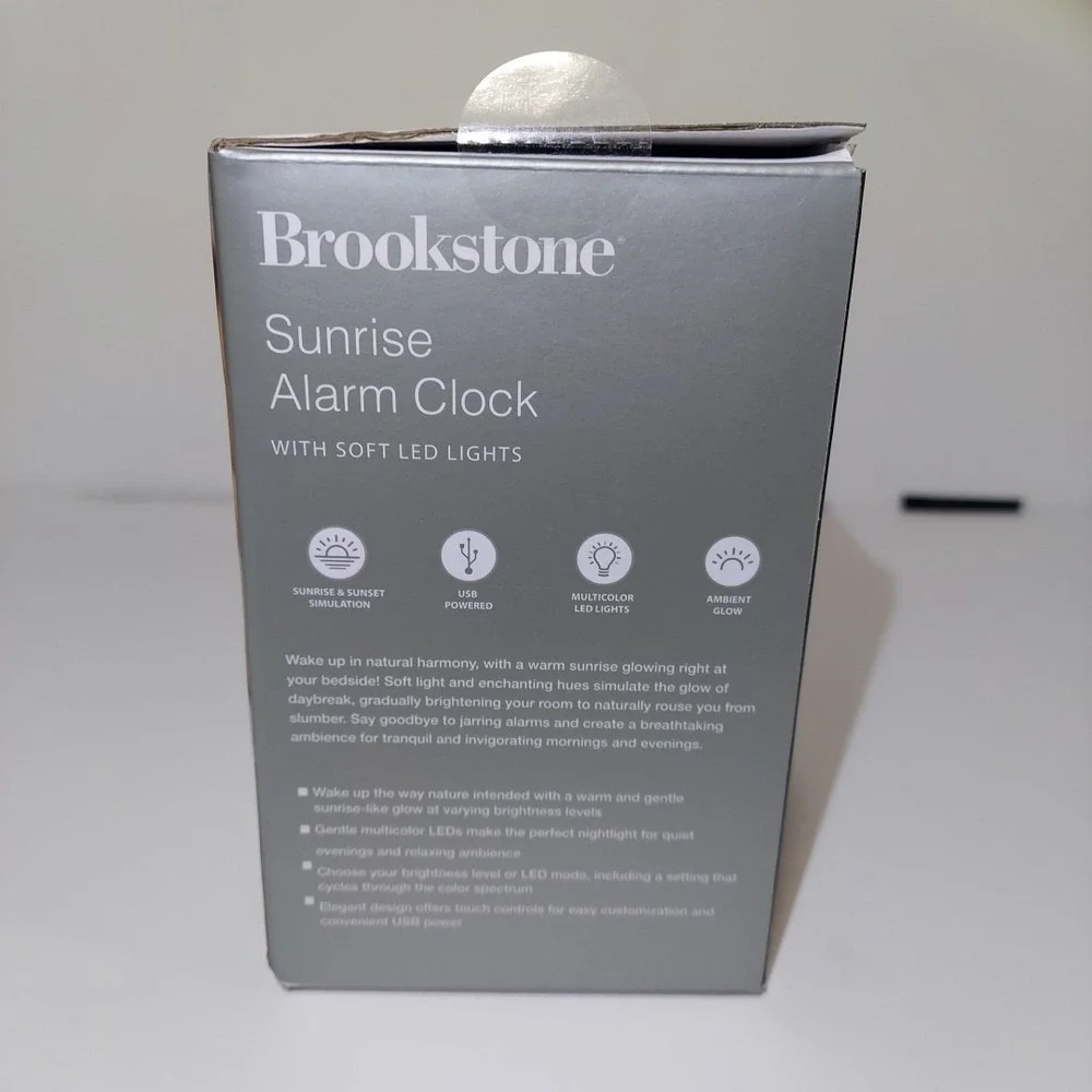 MSRP $90 Brookstone Sunrise Alarm Clock BRAND NEW Free Shipping